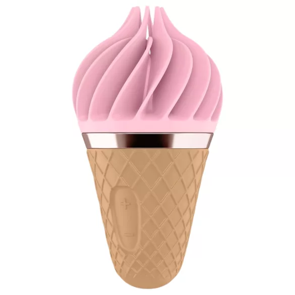 Satisfyer Sweet Treat - Rechargeable Spinning Clitoral Vibrator (Pink-Brown)