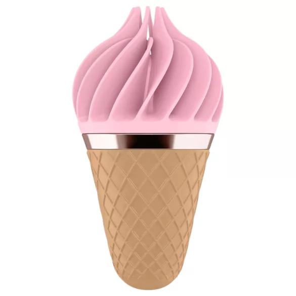 Satisfyer Sweet Treat - Rechargeable Spinning Clitoral Vibrator (Pink-Brown)
