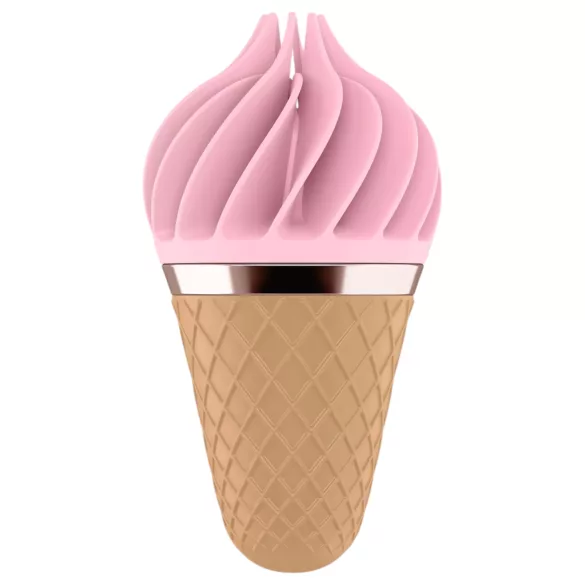 Satisfyer Sweet Treat - Rechargeable Spinning Clitoral Vibrator (Pink-Brown)
