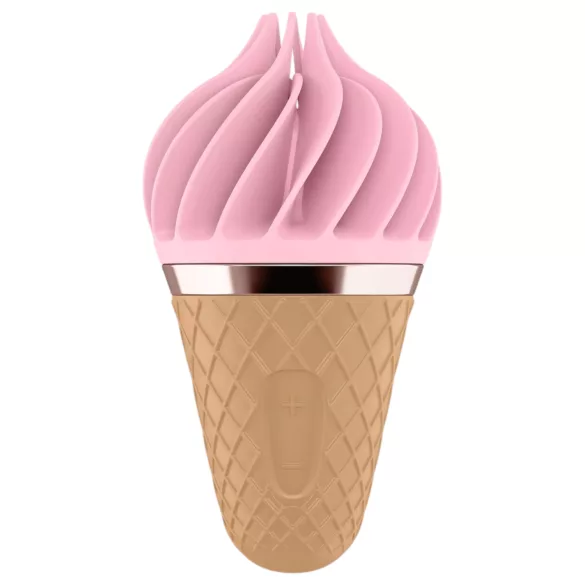 Satisfyer Sweet Treat - Rechargeable Spinning Clitoral Vibrator (Pink-Brown)