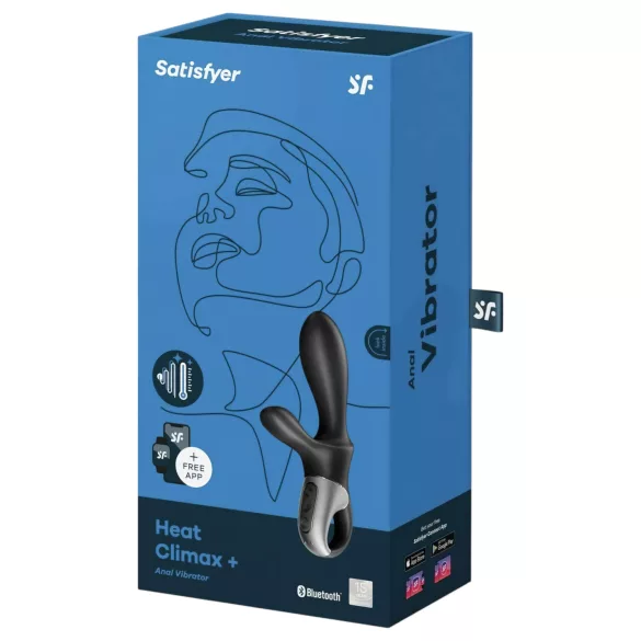Satisfyer Heat Climax+ - App-controlled warming anal vibrator (black)