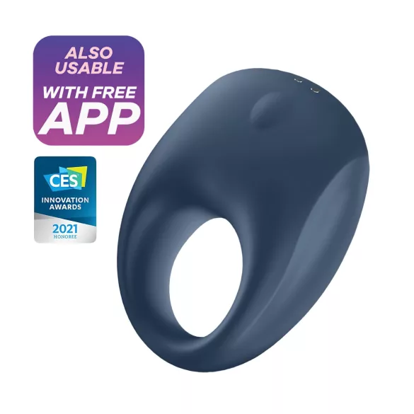 Satisfyer Strong One - Smart Vibrating C-Ring (Blue)