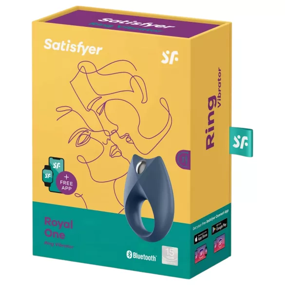 Satisfyer Royal One - App-controlled vibrating cock ring for men (blue)