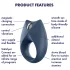 Satisfyer Royal One - App-controlled vibrating cock ring for men (blue)