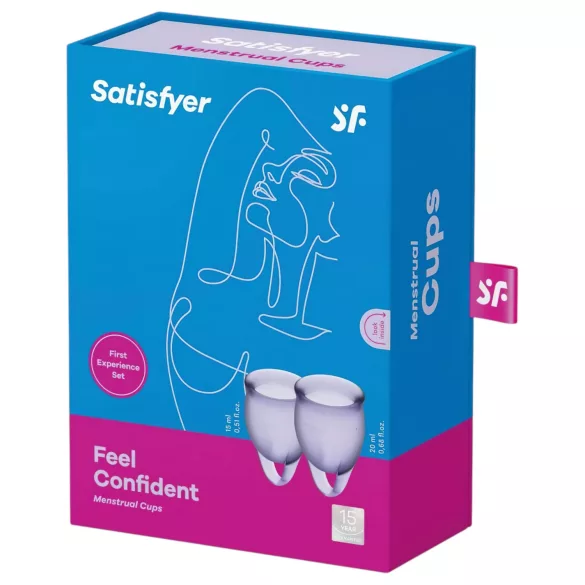 Satisfyer Feel Confident - Menstrual Cup Set (Purple)
