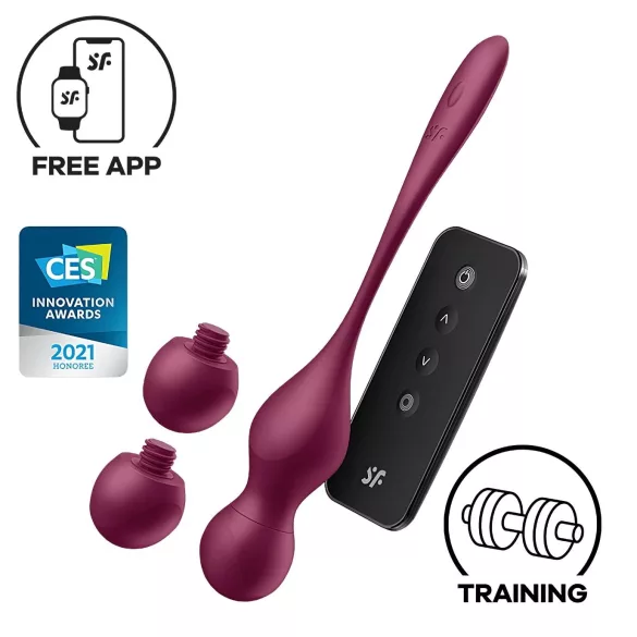 Satisfyer Love Birds Vibe - Smart, Adjustable Kegel Ball (Red)