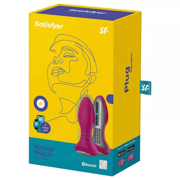 Satisfyer Rotator Plug 2 - Rechargeable Beaded Anal Vibrator (Red)