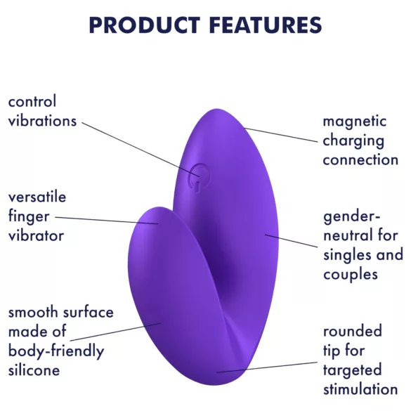 Satisfyer Love Riot - Rechargeable, Waterproof Finger Vibrator (Purple)