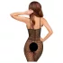 Penthouse Dark Wish - Open Fishnet Bodysuit (Black) - XL