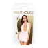Penthouse Heart Robe - Halter Dress & Thong Set (White)