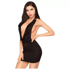 Penthouse Heart Rob - Halter Dress and Thong Set (Black)