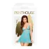 Penthouse Bedtime Story - Chemise & Thong (Turquoise) - M/L