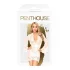 Penthouse Sweet Retreat - Lace Robe & Thong Set (White) - XL