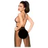 Penthouse Forplay Lace Bodysuit with Tulle Shawl (Black)