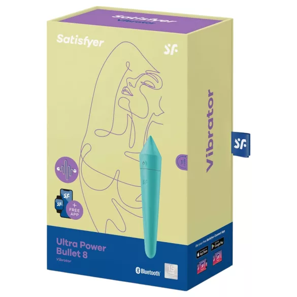Satisfyer Ultra Power Bullet 8 - Smart Waterproof Vibrator (Green)