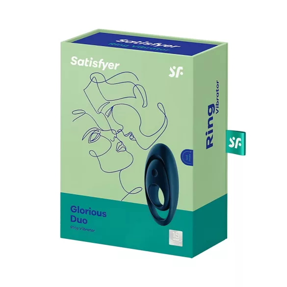 Satisfyer Glorious Duo - vibrating penis ring (blue)