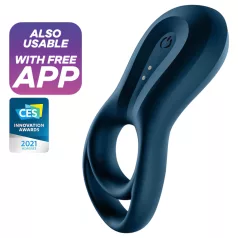   Satisfyer Epic Duo - App-controlled vibrating penis ring for men (black)