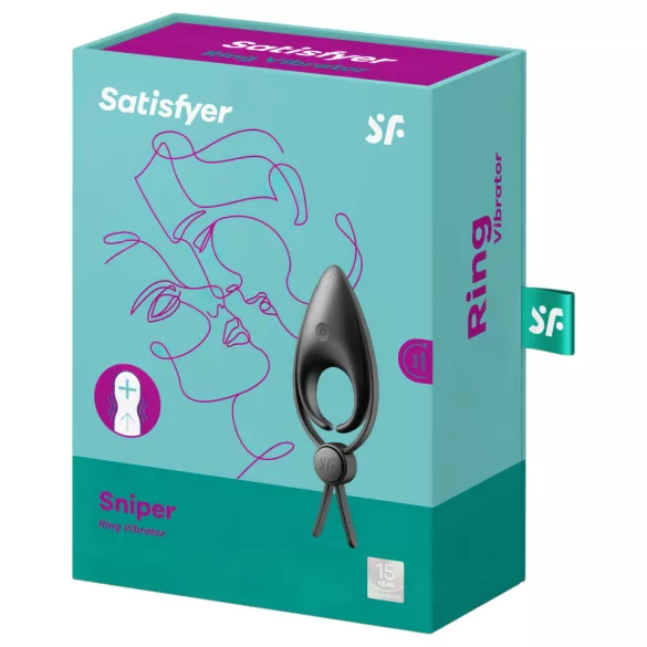 Satisfyer Sniper - rechargeable, vibrating penis ring (black)