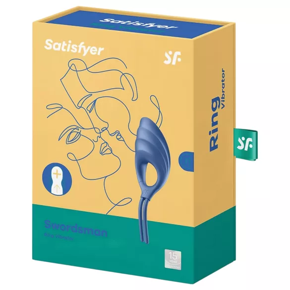 Satisfyer Swordsman - Rechargeable Vibrating Ring (Blue)