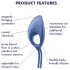 Satisfyer Swordsman - Rechargeable Vibrating Ring (Blue)