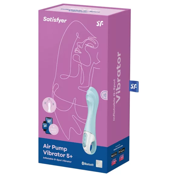Satisfyer Air Pump Vibrator 5 - App-controlled (blue)