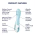Satisfyer Air Pump Vibrator 5 - App-controlled (blue)