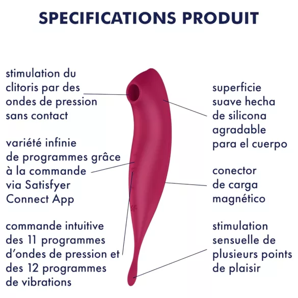 Satisfyer Twirling Pro - App-controlled clitoral vibrator (red)