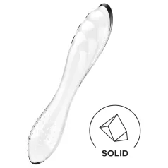   Satisfyer Dazzling Crystal 1 - Dual-Ended Glass Dildo (Clear)