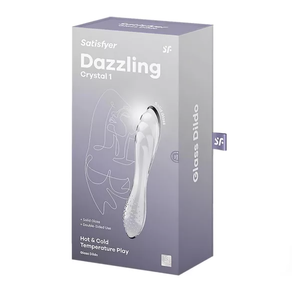 Satisfyer Dazzling Crystal 1 - Dual-Ended Glass Dildo (Clear)