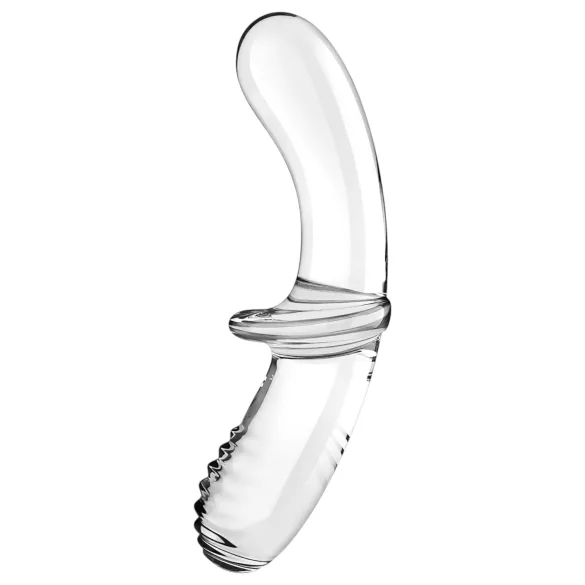 Satisfyer Double Crystal - Double-Ended Glass Dildo (Clear)