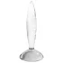 Satisfyer Sparkling Crystal - Ribbed Glass Dildo (Clear)