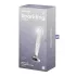Satisfyer Sparkling Crystal - Ribbed Glass Dildo (Clear)