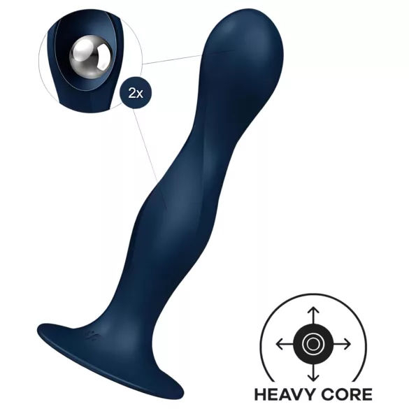 Satisfyer Double Ball-R - Weighted Dildo (Blue)