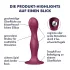 Satisfyer Double Ball-R - Weighted Suction Cup Dildo (Red)