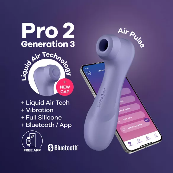 Satisfyer Pro 2 Gen3 - App-controlled air pulse clitoral stimulator (purple)
