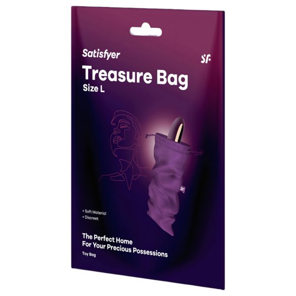 Satisfyer Treasure Bag L - Discreet Storage Pouch - Medium (Purple)