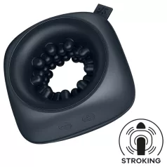   Satisfyer Ring Stroker - rechargeable vibrating masturbator (black)
