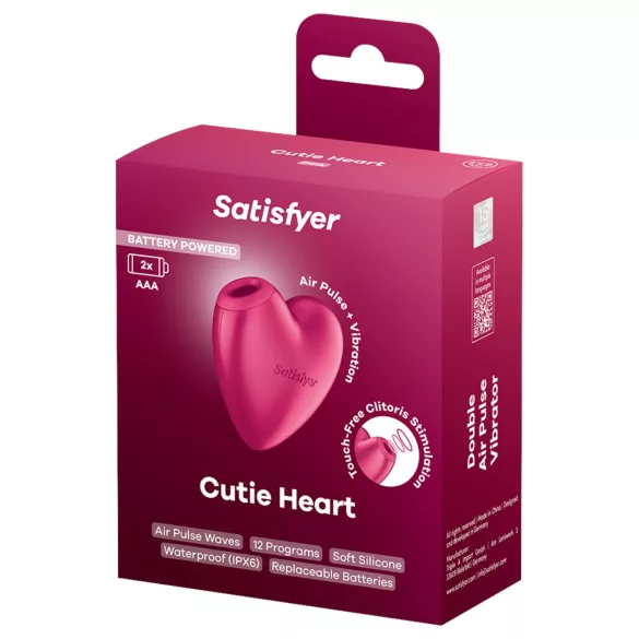 Satisfyer Cutie Heart - Airwave Clitoral Stimulator (Pink)