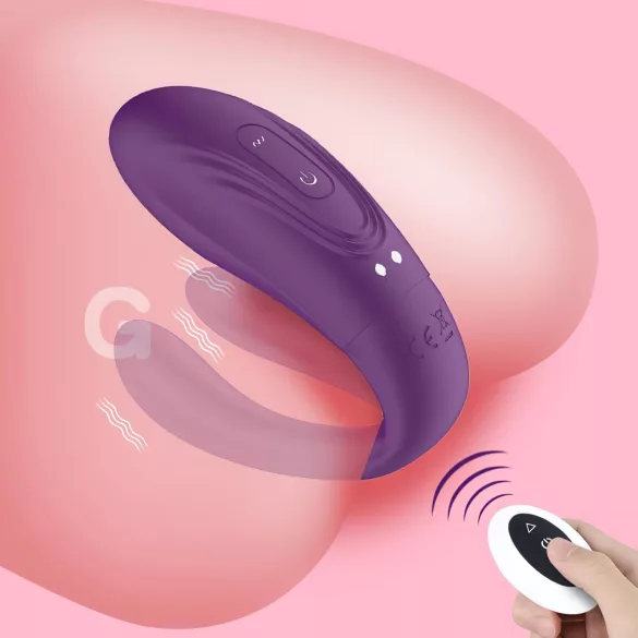 Mrow - Rechargeable, Waterproof 3-Motor Couples Vibrator (Purple)