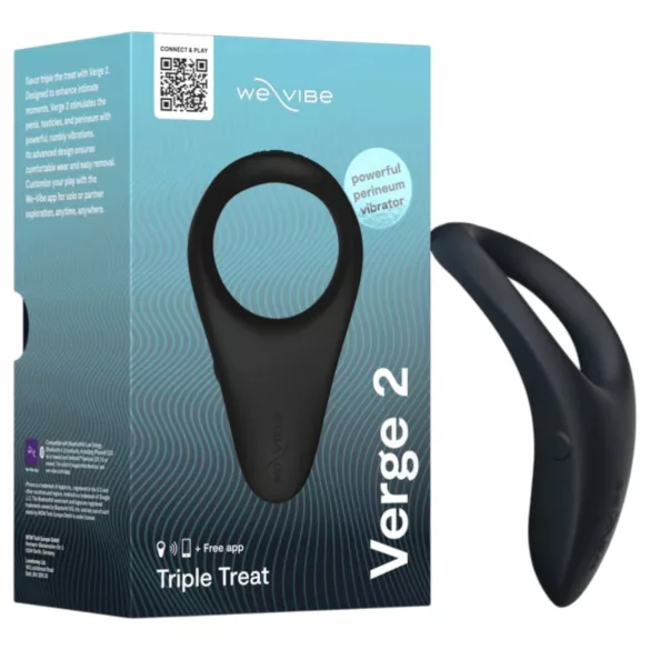 We-Vibe Verge 2 - smart vibrating penis ring (black)