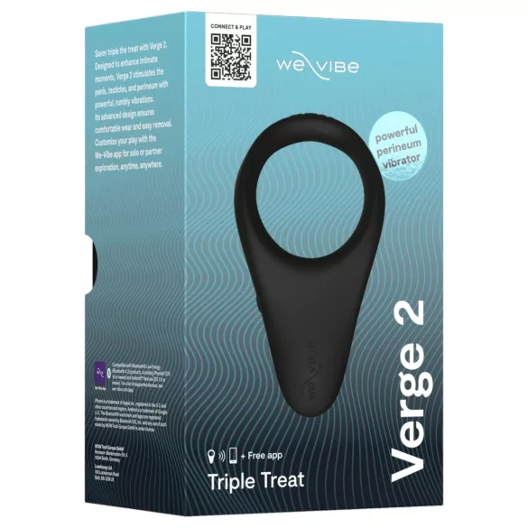 We-Vibe Verge 2 - smart vibrating penis ring (black)