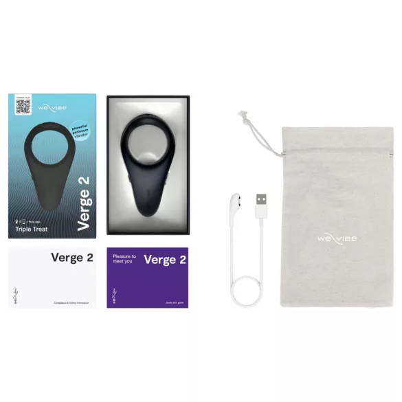 We-Vibe Verge 2 - smart vibrating penis ring (black)