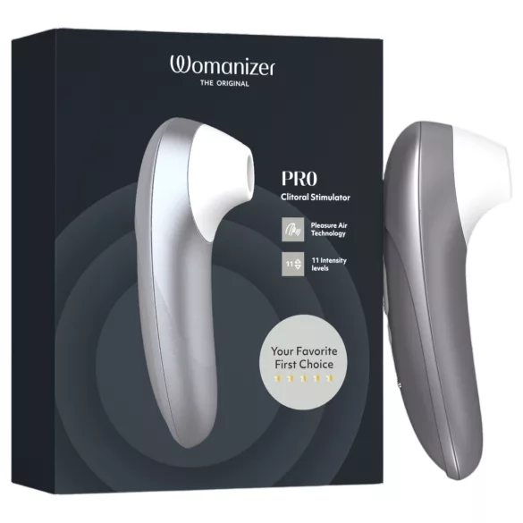 Womanizer Pro - air‑pulse clitoral stimulator (grey)