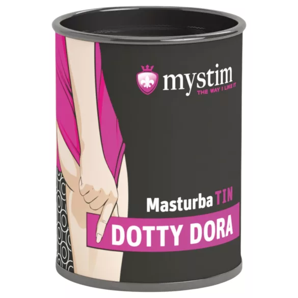 Mystim MasturbaTIN Dotty Dora - Textured Masturbator (White)