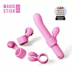   Magic Stick - Vibrator with Interchangeable Attachments (Pink)