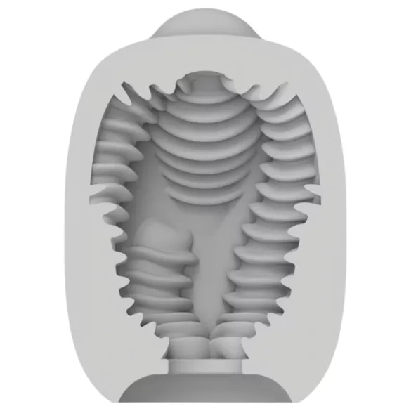 VIBEGGS Twisty Tongues - Vibrating Egg Masturbator (White)