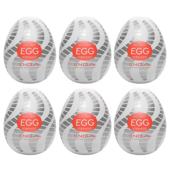 TENGA Egg Tornado - Pack of 6 Egg-Shaped Personal Massagers