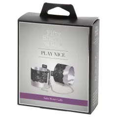 Fifty Shades of Grey Play Nice - satin cuffs (silver)