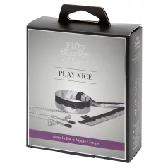 Fifty Shades of Grey - Silver Nipple Clamps with Collar