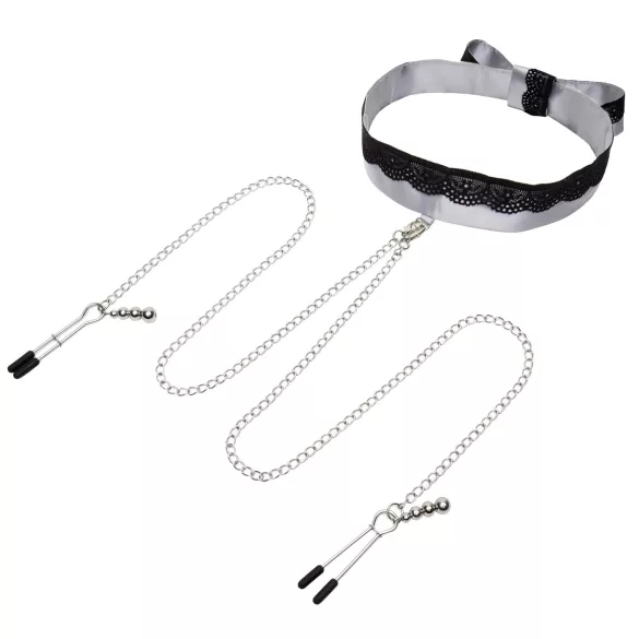 Fifty Shades of Grey Play Nice - Nipple Clamps with Collar (Silver)